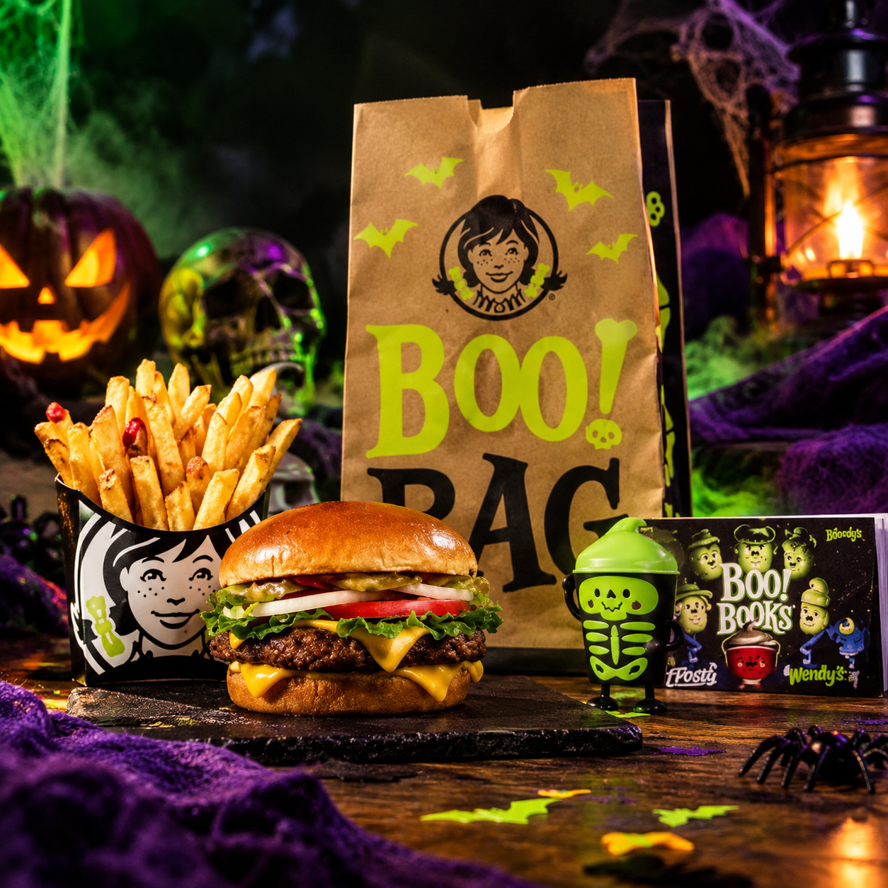 Pieza gráfica de la campaña Halloween Fresh para Wendy's El Salvador